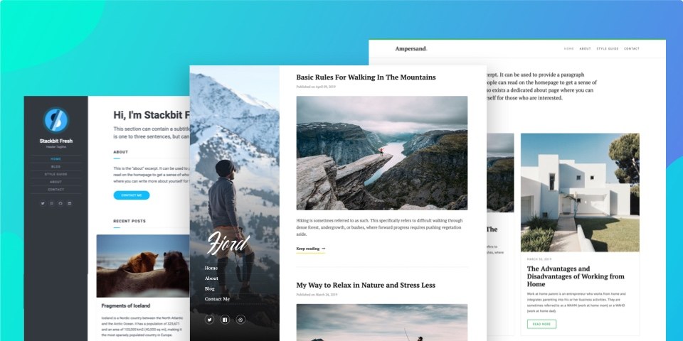 Introducing Three New Stackbit Starter Themes