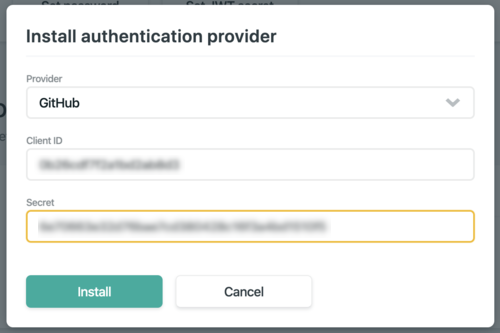 Adding GitHub authentication