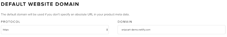 Adding a domain on Snipcart