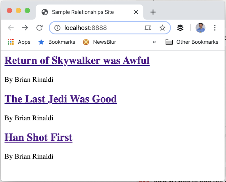 sample star wars blog