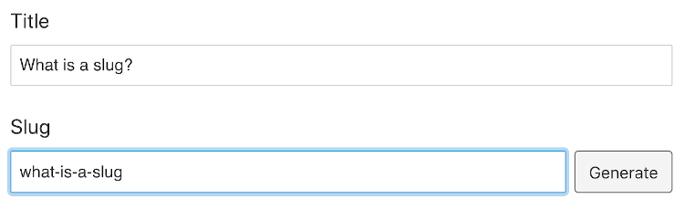 Generating a slug in Sanity