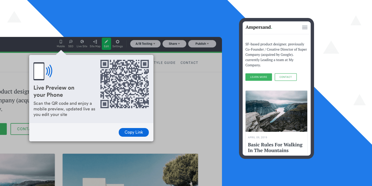 New Shortcut to See your Site on Mobile