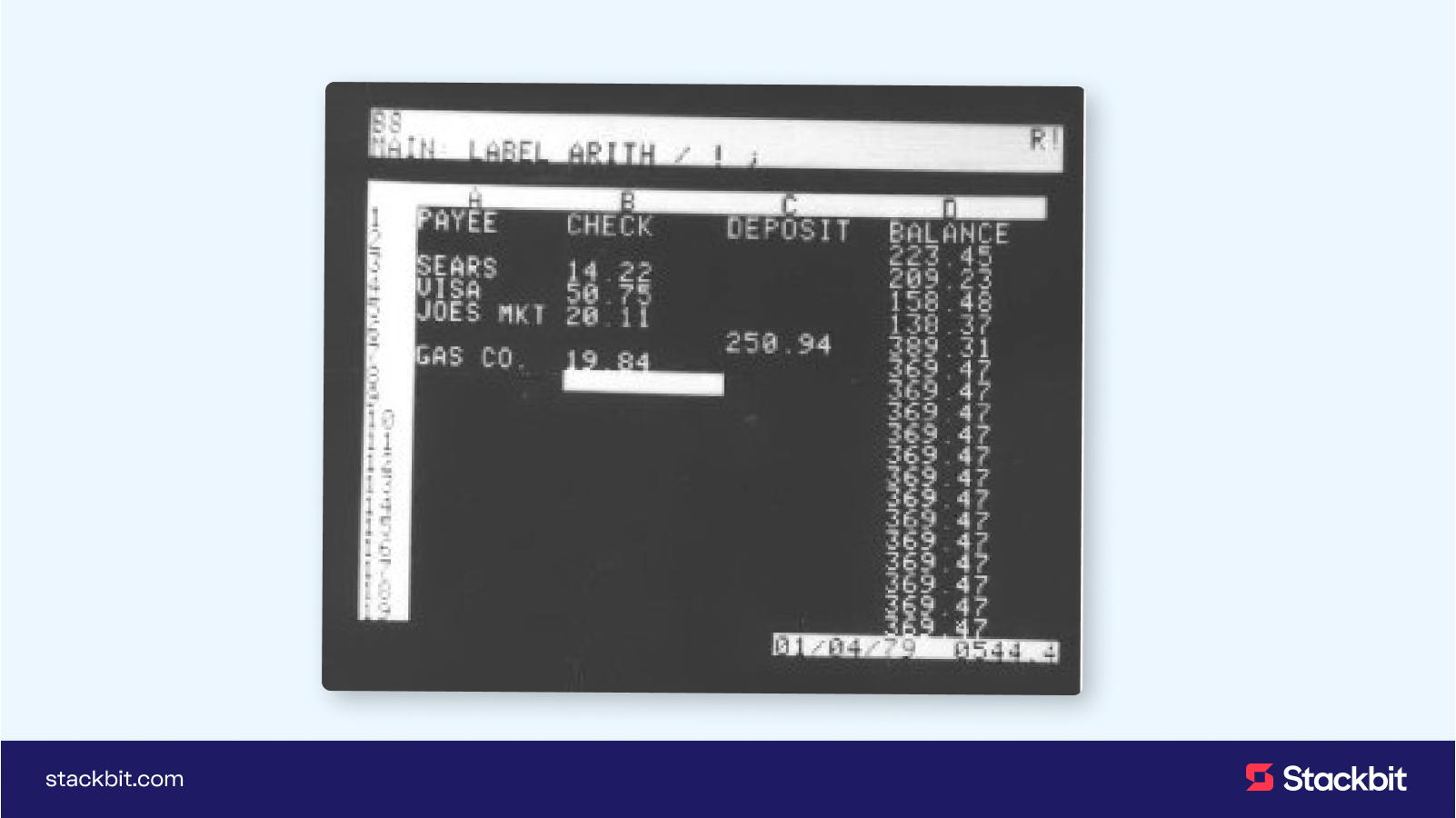 Photo of VisiCalc's Alpha