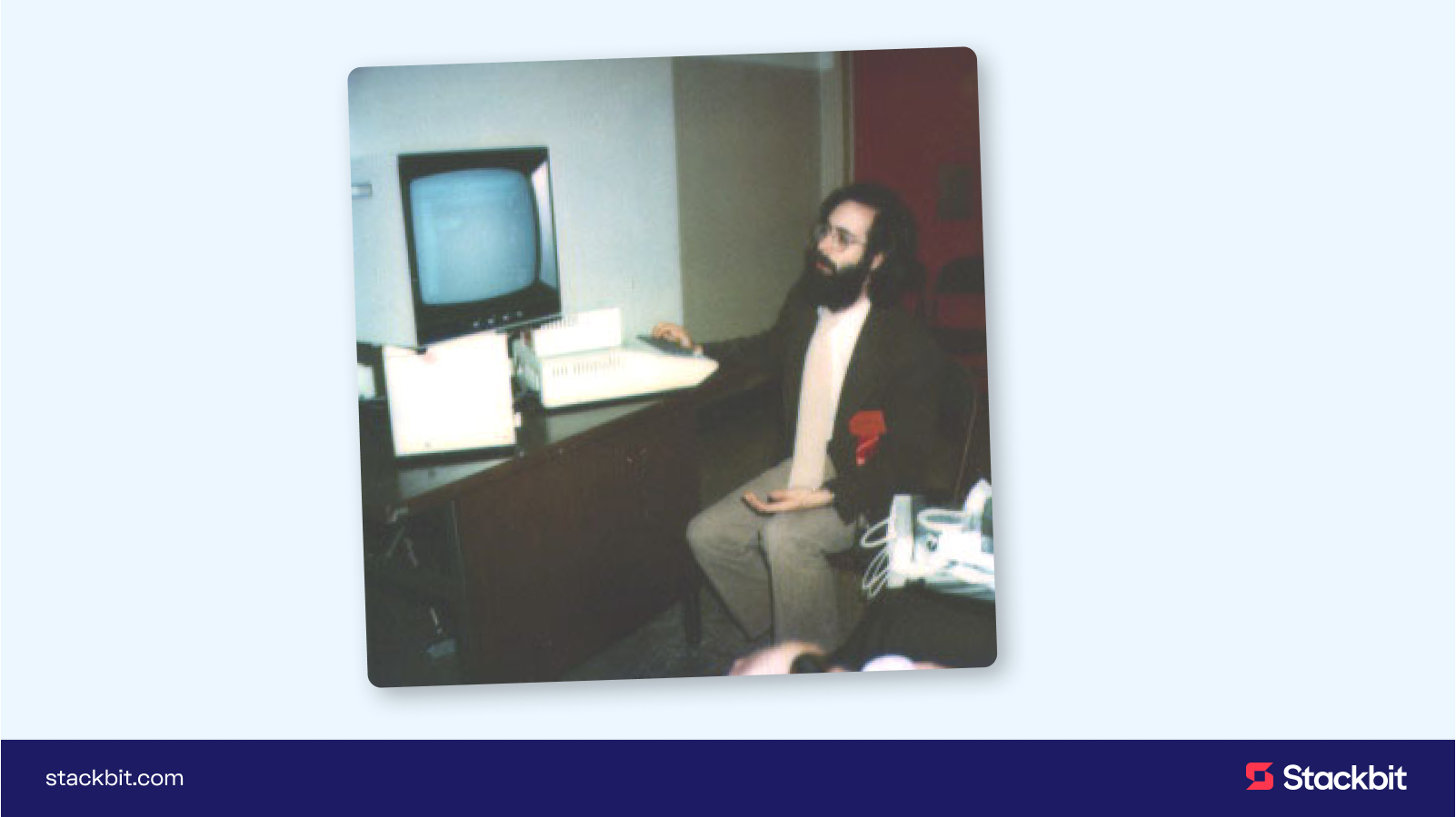 Dan Bricklin before debuting VisiCalc in Manhattan