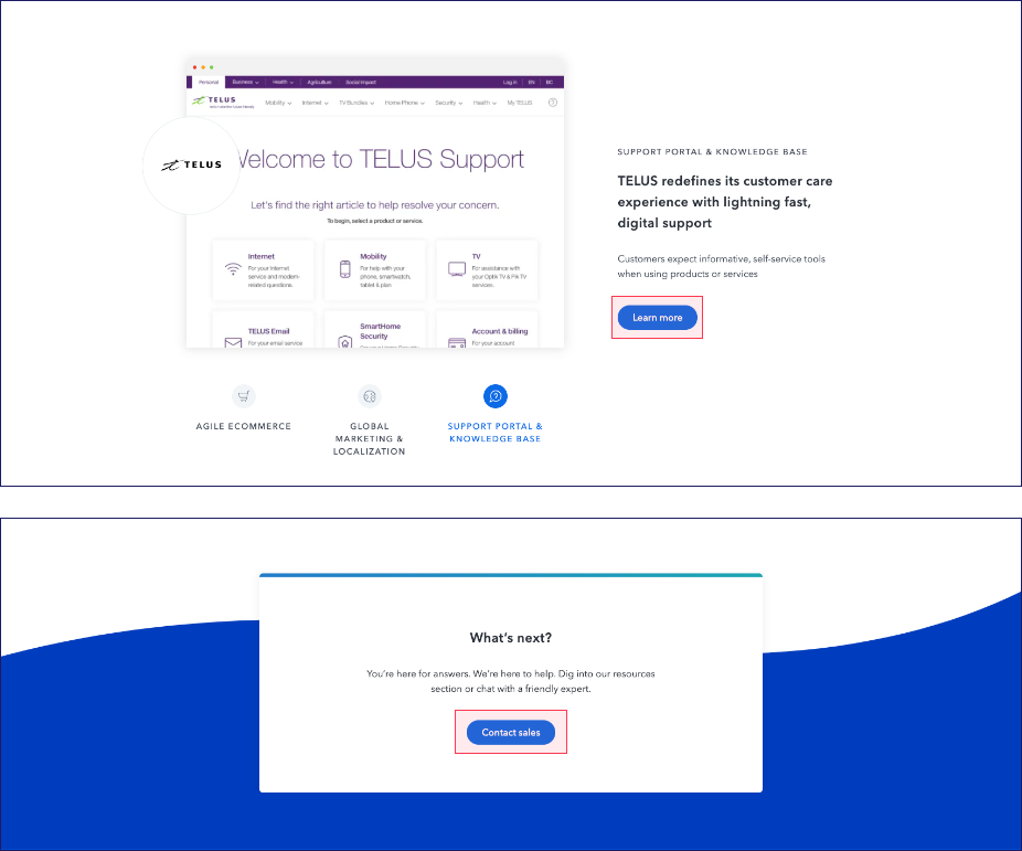 Reusable components across sections